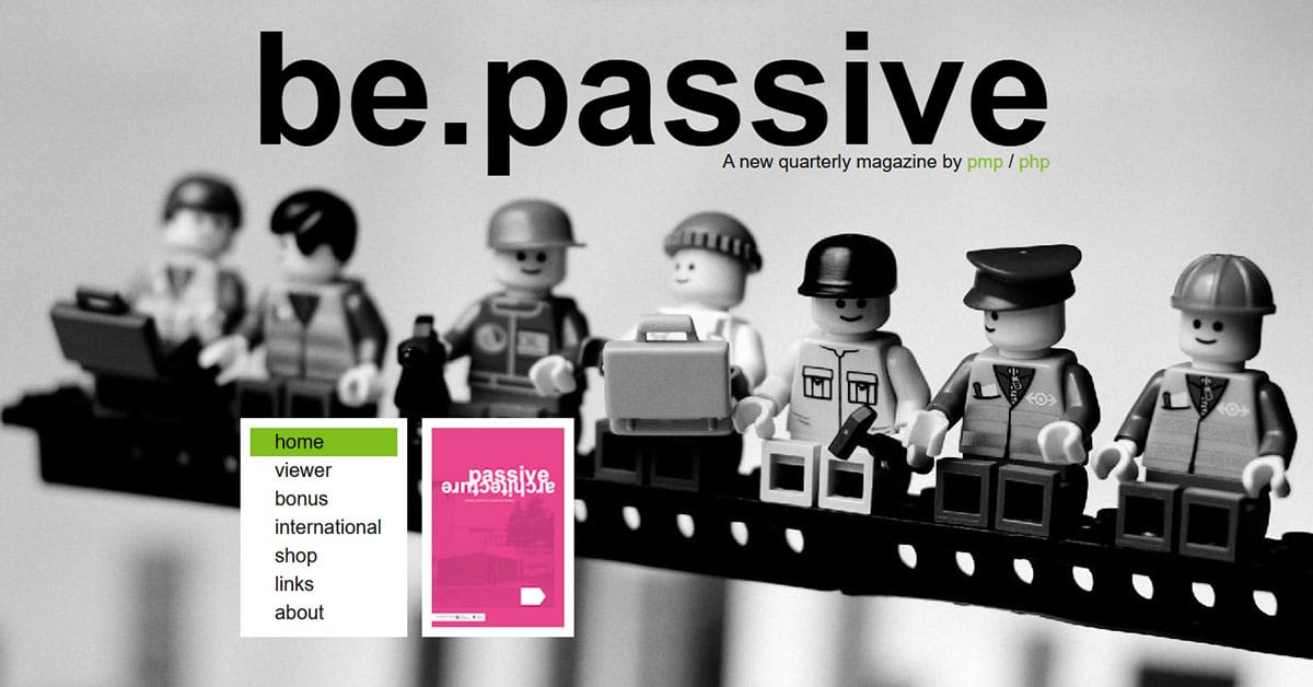Download ons magazine 'be.passive [archief 2009-2014]'